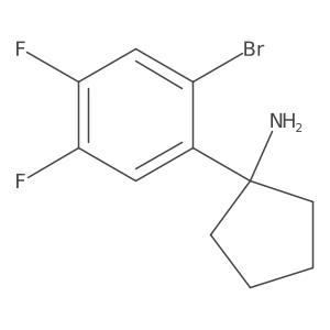 1-(2-Bromo-4,5-difluorophenyl)cyclopentan-1-amine结构式