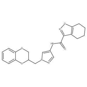 N-(1-((2,3-dihydrobenzo[b][1,4]dioxin-2-yl)methyl)-1H-pyrazol-4-yl)-4,5,6,7-tetrahydrobenzo[d]isoxazole-3-carboxamide Structure