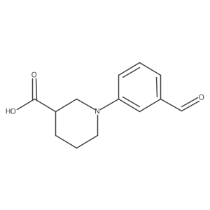 1-(3-Formylphenyl)piperidine-3-carboxylic acid结构式