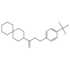 1-(1,5-Dioxa-9-azaspiro[5.5]undecan-9-yl)-3-(4-(trifluoromethyl)phenyl)propan-1-one结构式