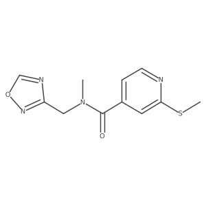 N-methyl-2-(methylsulfanyl)-N-[(1,2,4-oxadiazol-3-yl)methyl]pyridine-4-carboxamide Structure