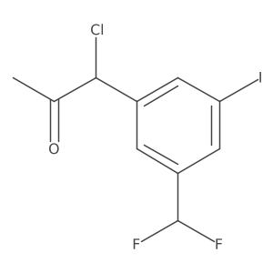 1-Chloro-1-(3-(difluoromethyl)-5-iodophenyl)propan-2-one Structure