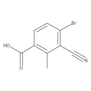 4-Bromo-3-cyano-2-methylbenzoic acid Structure