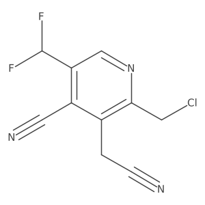 2-(Chloromethyl)-4-cyano-5-(difluoromethyl)pyridine-3-acetonitrile Structure