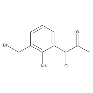 1-(2-Amino-3-(bromomethyl)phenyl)-1-chloropropan-2-one结构式