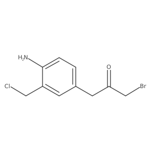 1-(4-Amino-3-(chloromethyl)phenyl)-3-bromopropan-2-one Structure