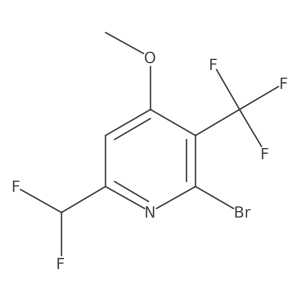 2-Bromo-6-(difluoromethyl)-4-methoxy-3-(trifluoromethyl)pyridine Structure