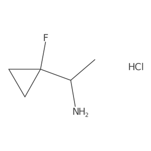 1-(1-Fluorocyclopropyl)ethan-1-amine hydrochloride结构式