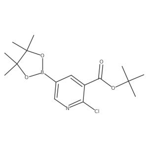 tert-Butyl 2-chloro-5-(4,4,5,5-tetramethyl-1,3,2-dioxaborolan-2-yl)nicotinate Structure