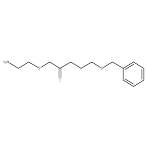 1-[(2-Aminoethyl)sulfanyl]-5-(benzyloxy)pentan-2-one结构式