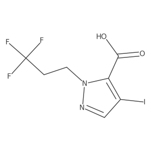 4-iodo-1-(3,3,3-trifluoropropyl)-1H-pyrazole-5-carboxylic acid Structure