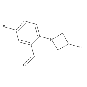 5-Fluoro-2-(3-hydroxyazetidin-1-yl)benzaldehyde Structure