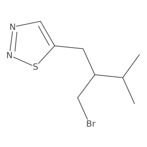5-[2-(Bromomethyl)-3-methylbutyl]-1,2,3-thiadiazole Structure
