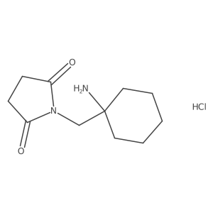1-((1-Aminocyclohexyl)methyl)pyrrolidine-2,5-dione hydrochloride Structure