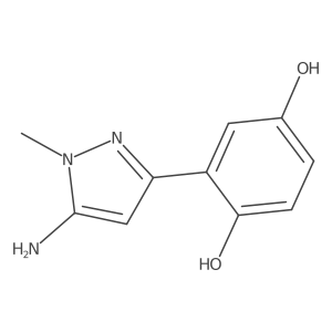 2-(5-amino-1-methyl-1H-pyrazol-3-yl)benzene-1,4-diol Structure