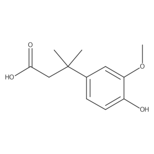 3-(4-Hydroxy-3-methoxyphenyl)-3-methylbutanoic acid Structure