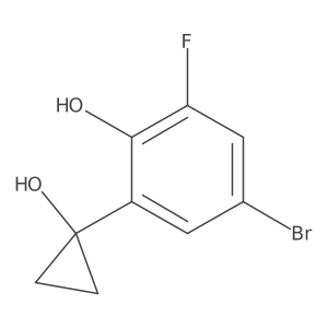 4-Bromo-2-fluoro-6-(1-hydroxycyclopropyl)phenol Structure