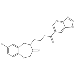 N-(2-(7-fluoro-3-oxo-2,3-dihydrobenzo[f][1,4]oxazepin-4(5H)-yl)ethyl)-1H-benzo[d]imidazole-5-carboxamide Structure