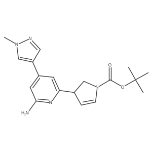 Tert-butyl 3-(6-amino-4-(1-methyl-1h-pyrazol-4-yl)pyridin-2-yl)-2,3-dihydropyrrole-1-carboxylate结构式