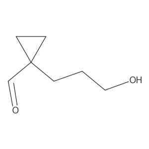 1-(3-Hydroxypropyl)cyclopropane-1-carbaldehyde结构式