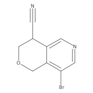 8-Bromo-3,4-dihydro-1H-pyrano[4,3-C]pyridine-4-carbonitrile结构式