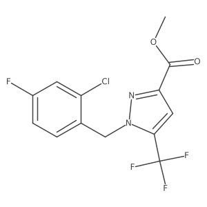 Methyl 1-(2-chloro-4-fluorobenzyl)-5-(trifluoromethyl)-1H-pyrazole-3-carboxylate Structure