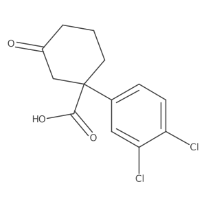 1-(3,4-Dichlorophenyl)-3-oxocyclohexanecarboxylic acid结构式
