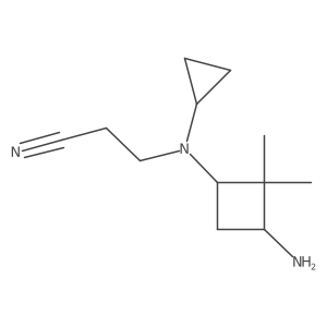 Propanenitrile, 3-[(3-amino-2,2-dimethylcyclobutyl)cyclopropylamino]- Structure