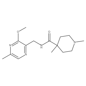N-[(3-methoxy-5-methylpyrazin-2-yl)methyl]-1,4-dimethylpiperidine-4-carboxamide Structure