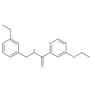 6-ethoxy-N-(3-methoxybenzyl)pyrimidine-4-carboxamide结构式