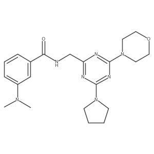 3-(dimethylamino)-N-((4-morpholino-6-(pyrrolidin-1-yl)-1,3,5-triazin-2-yl)methyl)benzamide Structure