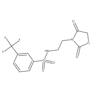 N-(2-(2,4-dioxooxazolidin-3-yl)ethyl)-3-(trifluoromethyl)benzenesulfonamide Structure