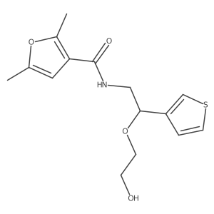 N-(2-(2-hydroxyethoxy)-2-(thiophen-3-yl)ethyl)-2,5-dimethylfuran-3-carboxamide结构式