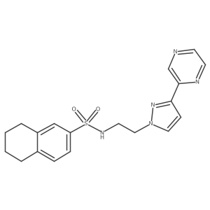 N-(2-(3-(pyrazin-2-yl)-1H-pyrazol-1-yl)ethyl)-5,6,7,8-tetrahydronaphthalene-2-sulfonamide Structure