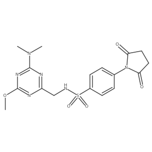 N-((4-(dimethylamino)-6-methoxy-1,3,5-triazin-2-yl)methyl)-4-(2,5-dioxopyrrolidin-1-yl)benzenesulfonamide Structure