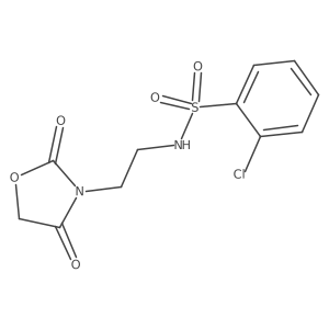 2-chloro-N-(2-(2,4-dioxooxazolidin-3-yl)ethyl)benzenesulfonamide Structure