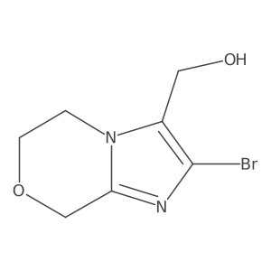 {2-bromo-5H,6H,8H-imidazo[2,1-c][1,4]oxazin-3-yl}methanol结构式