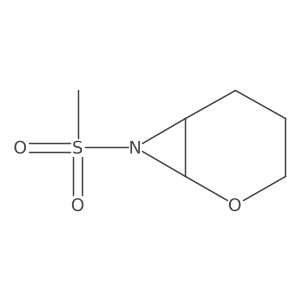 7-Methanesulfonyl-2-oxa-7-azabicyclo[4.1.0]heptane结构式
