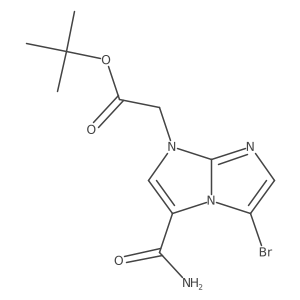 tert-butyl 2-(5-bromo-3-carbamoyl-1H-imidazo[1,2-a]imidazol-1-yl)acetate结构式