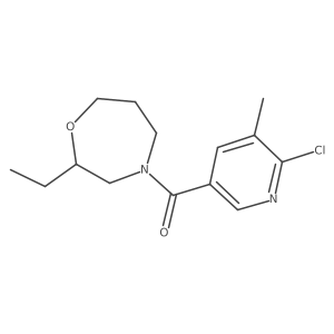 4-(6-Chloro-5-methylpyridine-3-carbonyl)-2-ethyl-1,4-oxazepane Structure
