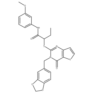 2-({3-[(2H-1,3-benzodioxol-5-yl)methyl]-4-oxo-3H,4H-thieno[3,2-d]pyrimidin-2-yl}sulfanyl)-N-(3-methoxyphenyl)butanamide Structure