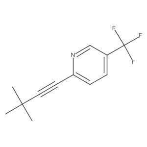 2-(3,3-Dimethylbut-1-yn-1-yl)-5-(trifluoromethyl)pyridine Structure