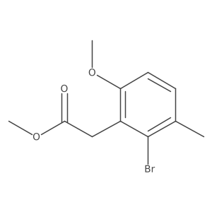 Methyl 2-(2-bromo-6-methoxy-3-methylphenyl)acetate结构式