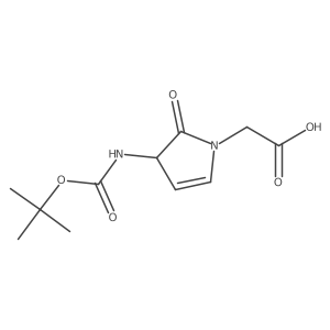 2-(3-((Tert-butoxycarbonyl)amino)-2-oxo-2,3-dihydro-1H-pyrrol-1-YL)acetic acid Structure