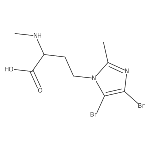 4-(4,5-dibromo-2-methyl-1H-imidazol-1-yl)-2-(methylamino)butanoic acid Structure