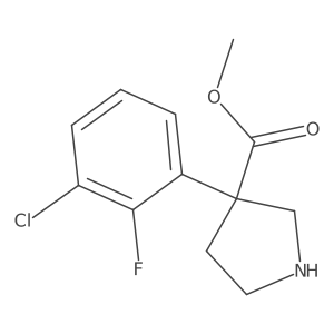 Methyl 3-(3-chloro-2-fluorophenyl)pyrrolidine-3-carboxylate结构式