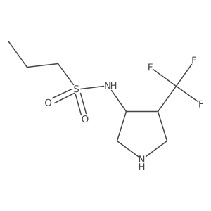 rac-N-[(3R,4S)-4-(trifluoromethyl)pyrrolidin-3-yl]propane-1-sulfonamide结构式