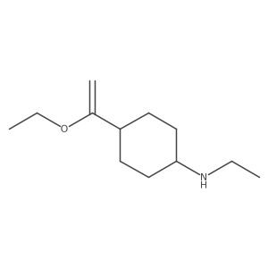 4-(1-ethoxyethenyl)-N-ethylcyclohexan-1-amine结构式