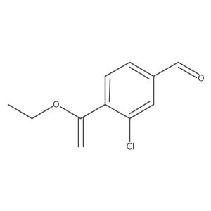 3-Chloro-4-(1-ethoxyethenyl)benzaldehyde结构式