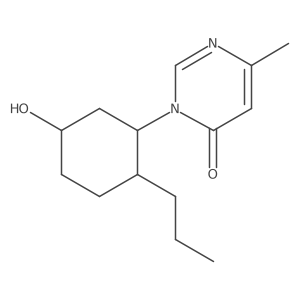 3-(5-Hydroxy-2-propylcyclohexyl)-6-methyl-3,4-dihydropyrimidin-4-one Structure